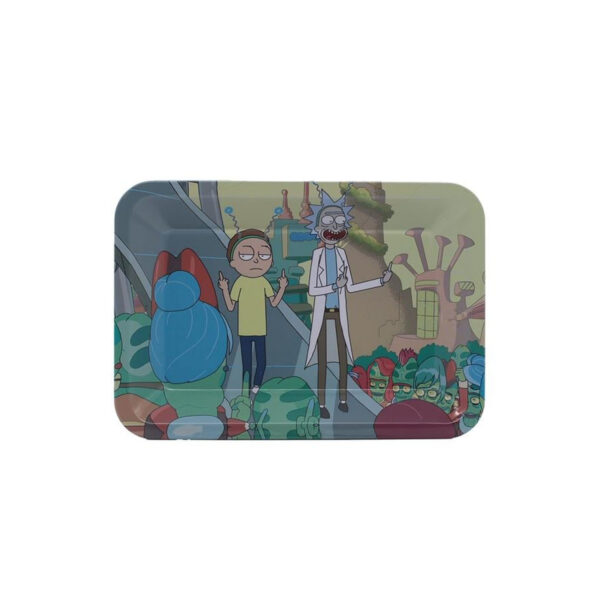 Tepsi Küçük Metal Tepsi Rick&Morty
